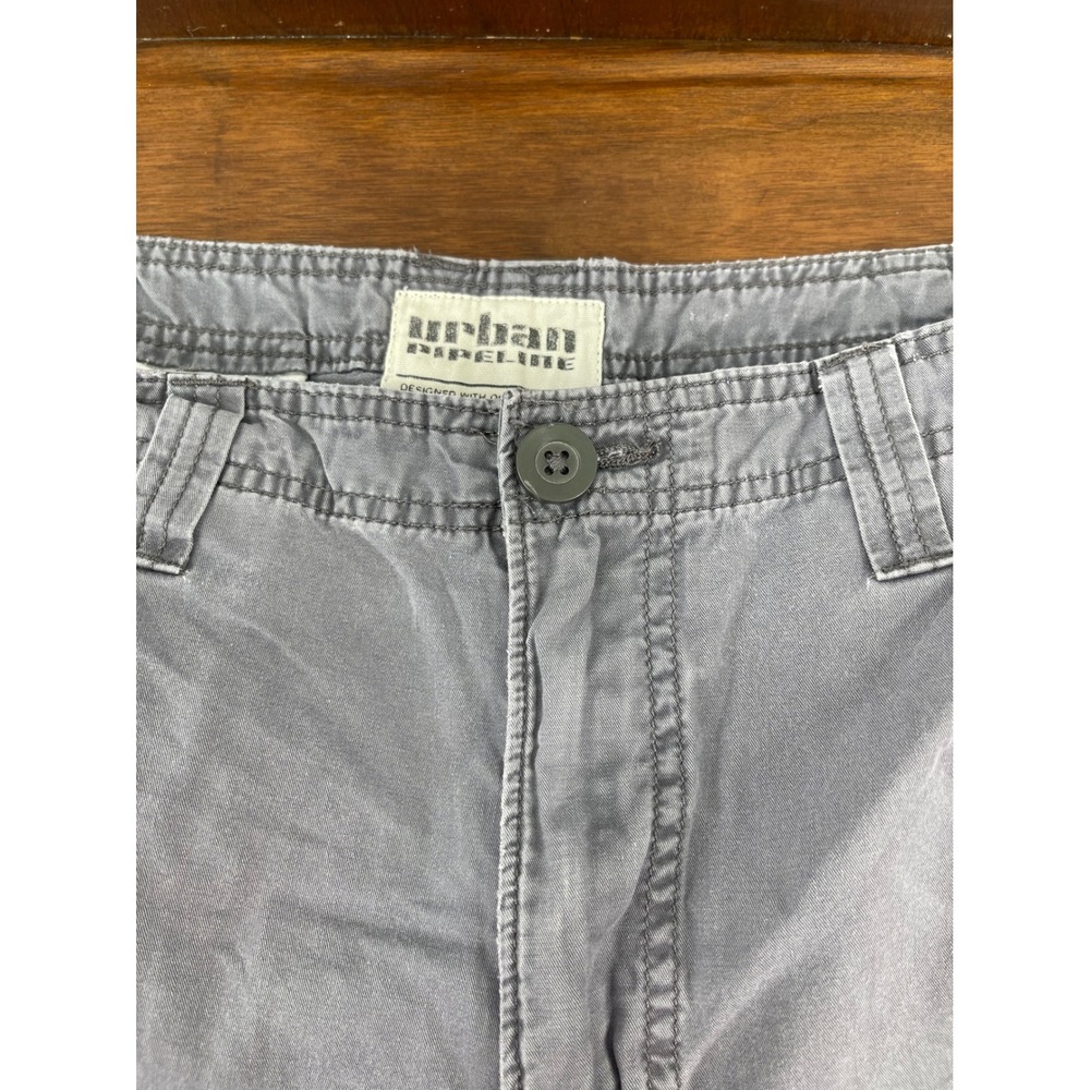 Urban Pipeline Mens Cargo Shorts Size 36 Gray Blue Cotton Utility Multi Pocket